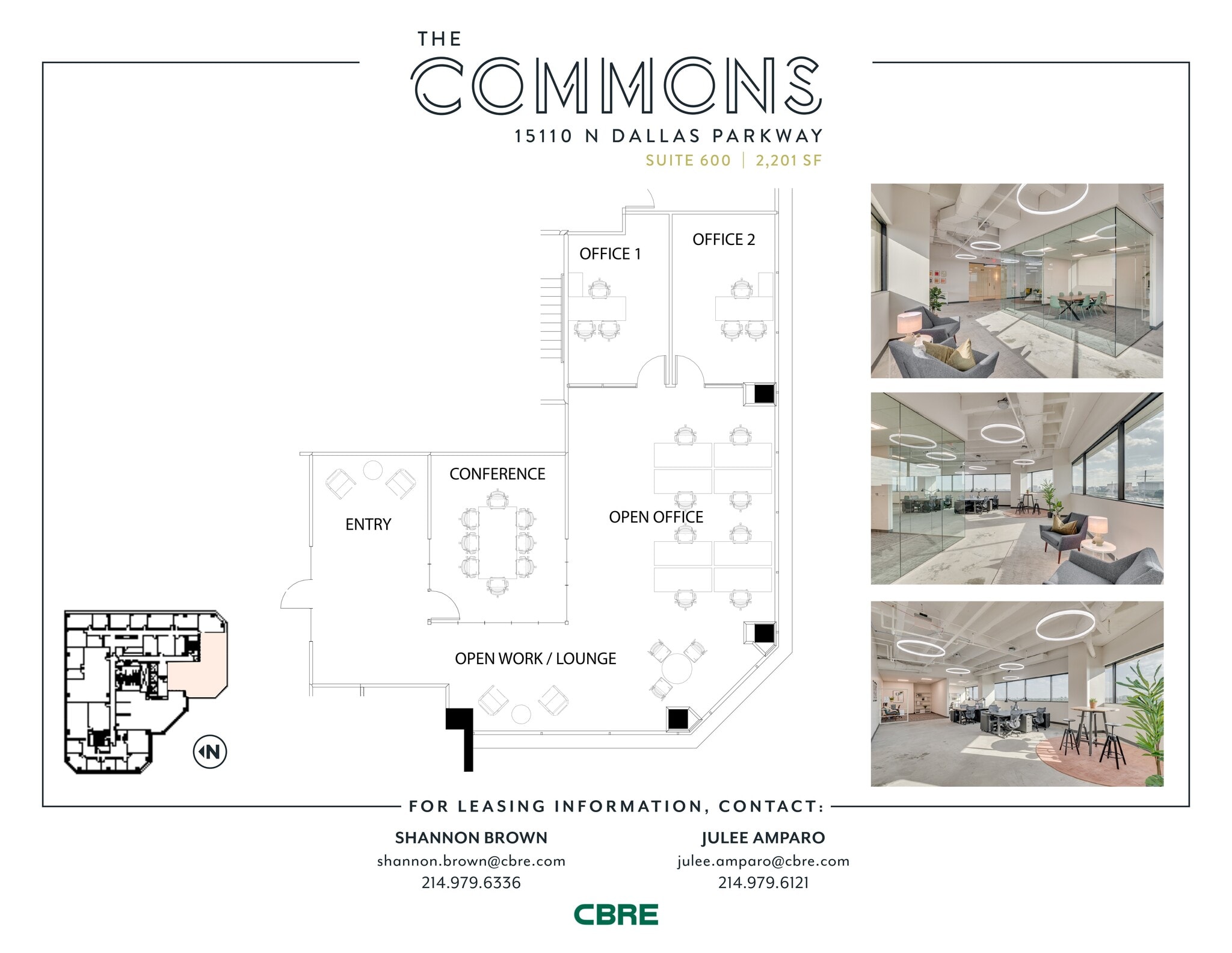 15110 N Dallas Pky, Dallas, TX à vendre Plan d’étage- Image 1 de 4