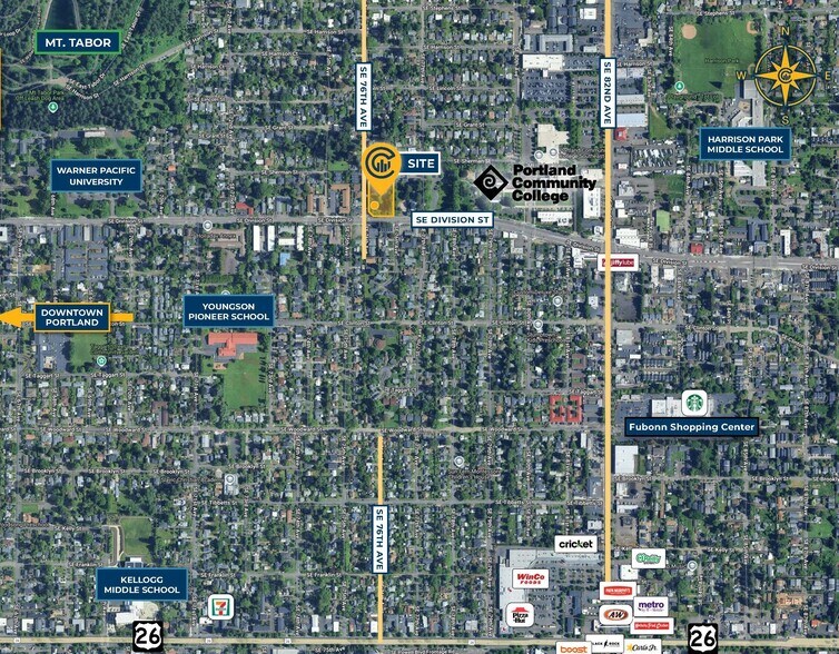 7601 SE Division St, Portland, OR à vendre - Aérien - Image 2 de 2