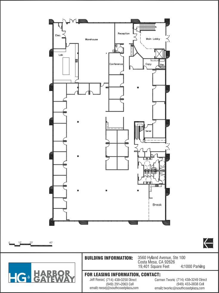 3515 Harbor Blvd, Costa Mesa, CA à louer Plan d’étage- Image 1 de 1