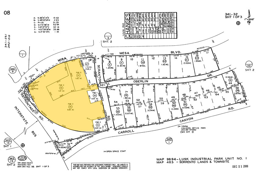 9276 Scranton Rd, San Diego, CA à louer - Plan cadastral - Image 2 de 22