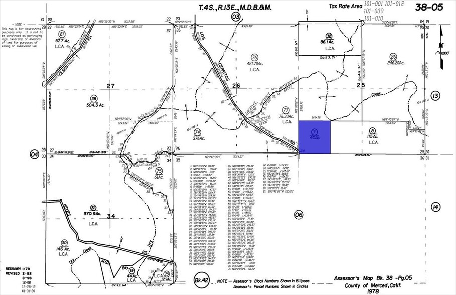 Los Cerritos Rd, Snelling, CA à vendre - Plan cadastral - Image 2 de 36