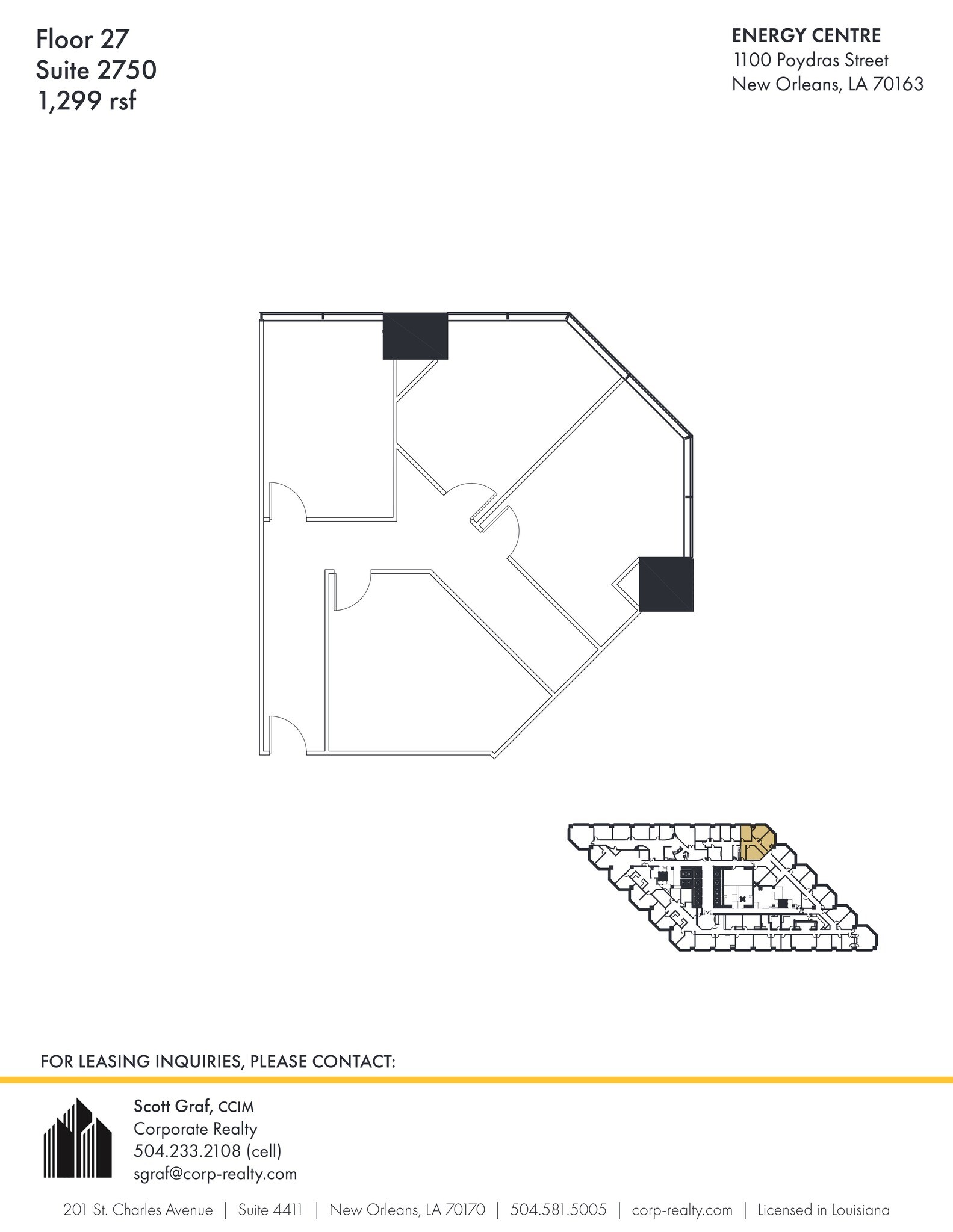 1100 Poydras St, New Orleans, LA for lease Site Plan- Image 1 of 1