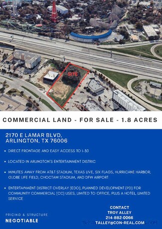 Plus de détails pour 2170 E Lamar Blvd, Arlington, TX - Terrain à vendre