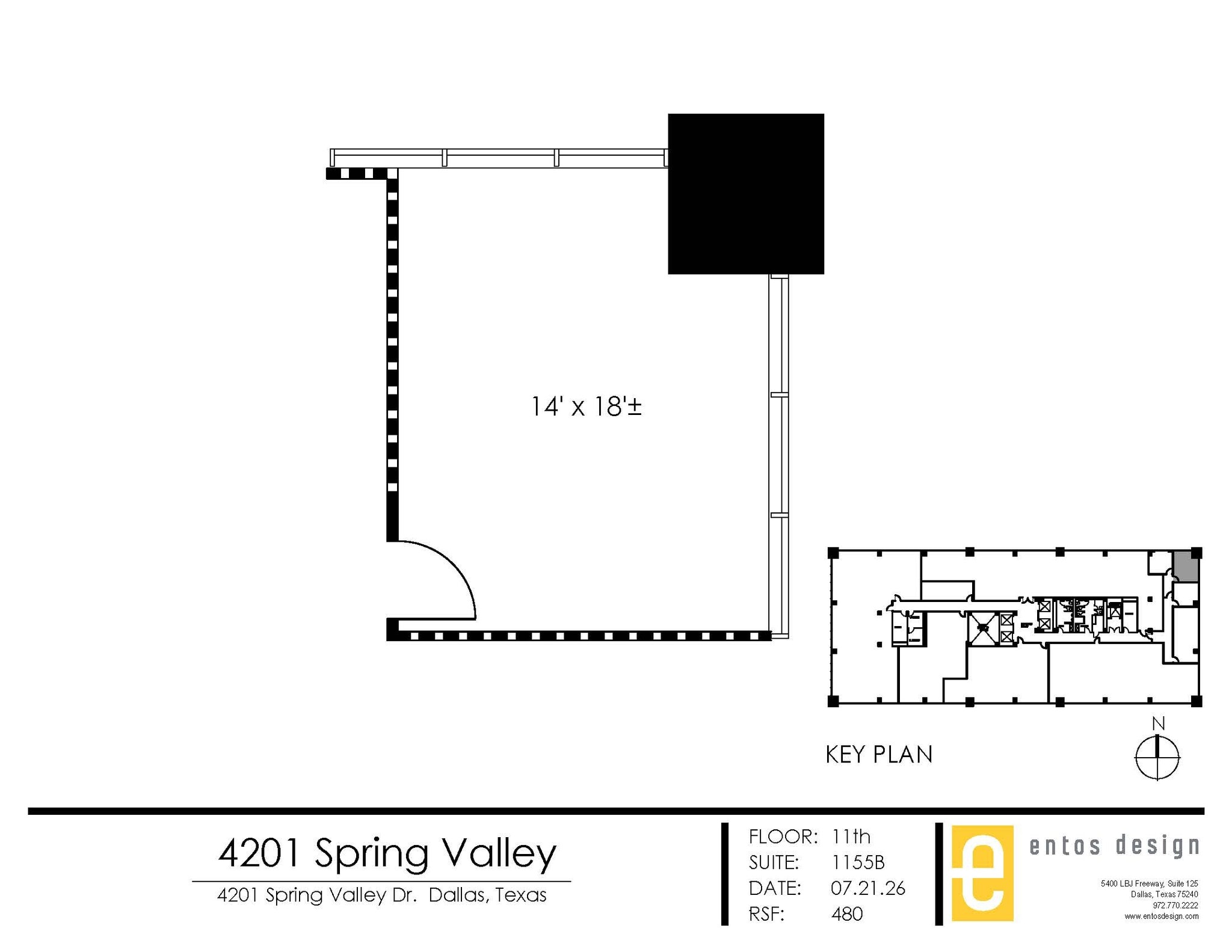 4201 Spring Valley Rd, Dallas, TX for lease Floor Plan- Image 1 of 2