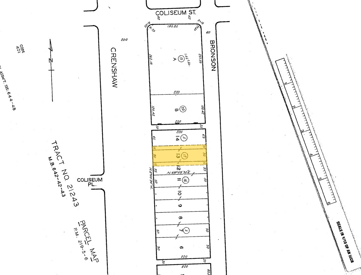 3818-3824 Crenshaw Blvd, Los Angeles, CA à louer Plan cadastral- Image 1 de 5