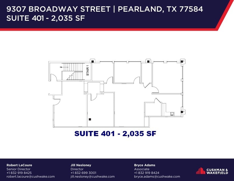 9307 Broadway St, Pearland, TX à louer Plan d’étage- Image 1 de 1