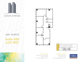 3400 Peachtree Rd NE, Atlanta, GA à louer Plan d’étage- Image 1 de 1