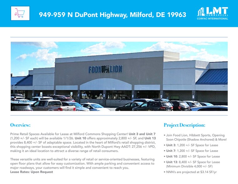 949-959 N Dupont Blvd, Milford, DE à louer - Photo du bâtiment - Image 2 de 7