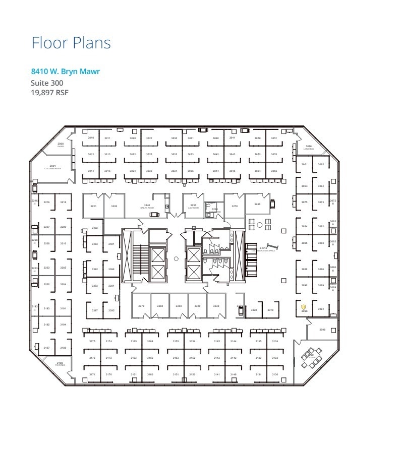 8410 W Bryn Mawr Ave, Chicago, IL à louer Plan d’étage- Image 1 de 1