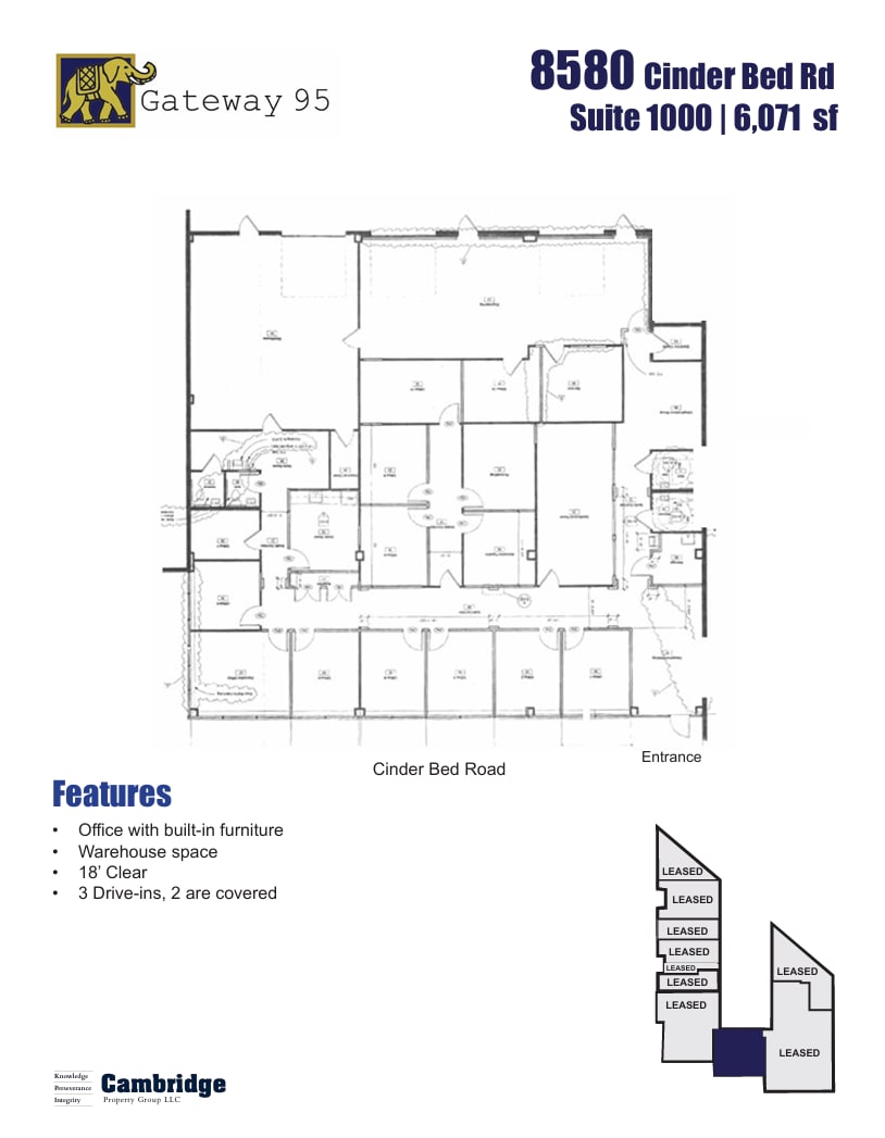 8500 Cinder Bed Rd, Lorton, VA à louer Plan d’étage- Image 1 de 1