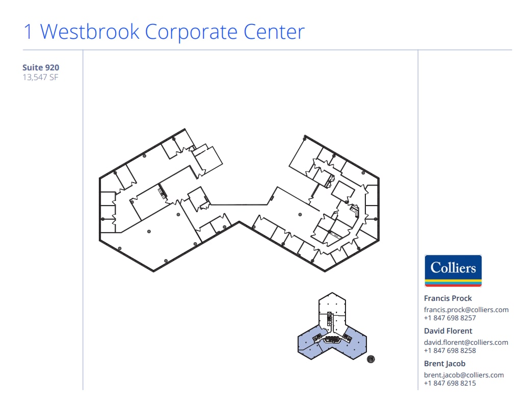 1 Westbrook Corporate Ctr, Westchester, IL for lease Floor Plan- Image 1 of 1