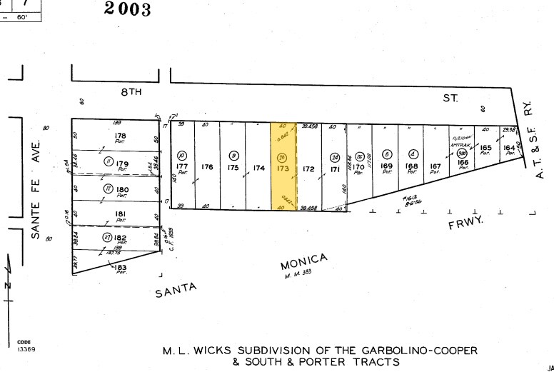 2432 E 8th St, Los Angeles, CA à louer Plan cadastral- Image 1 de 2