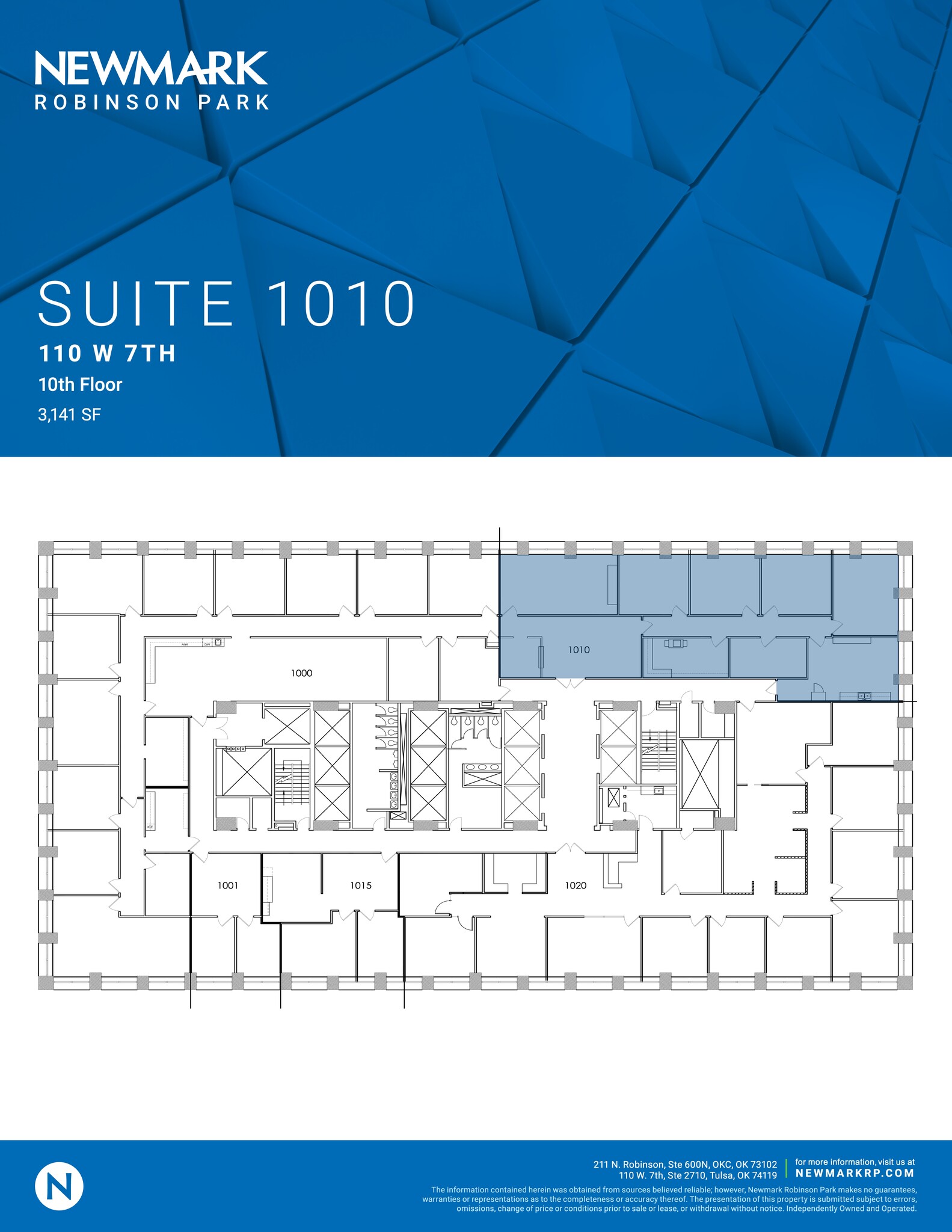110 W 7th St S, Tulsa, OK for lease Site Plan- Image 1 of 1