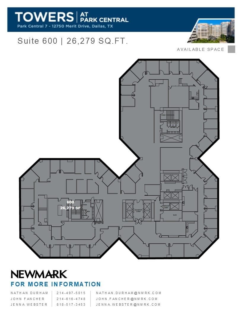 12750 Merit Dr, Dallas, TX à louer Plan d’étage type- Image 1 de 2