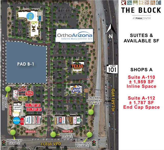 9210-9290 E Via de Ventura, Scottsdale, AZ à louer - Photo du bâtiment - Image 2 de 2