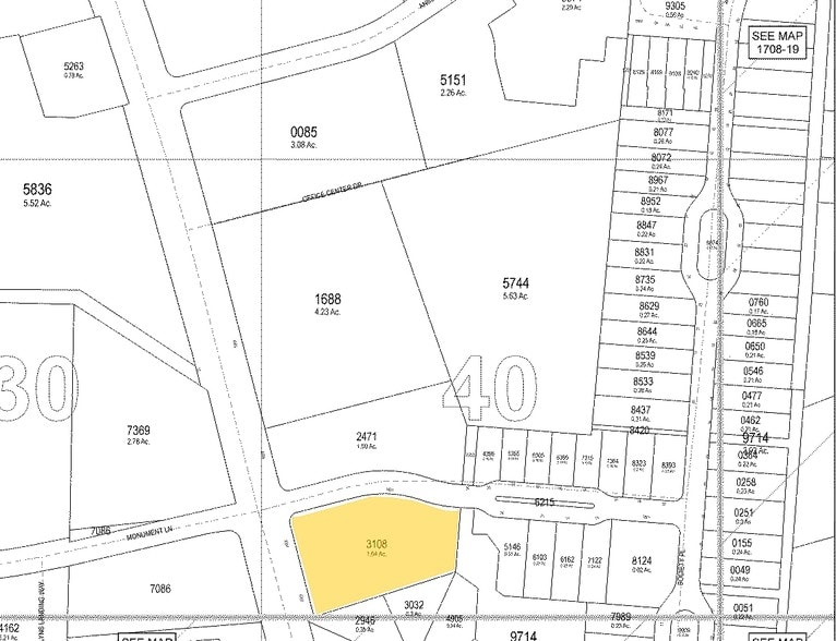 8354 Six Forks Rd, Raleigh, NC for lease - Plat Map - Image 3 of 7