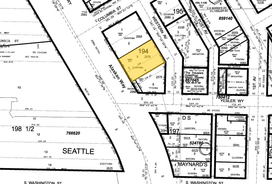 615-621 Western Ave, Seattle, WA à louer - Plan cadastral - Image 2 de 8