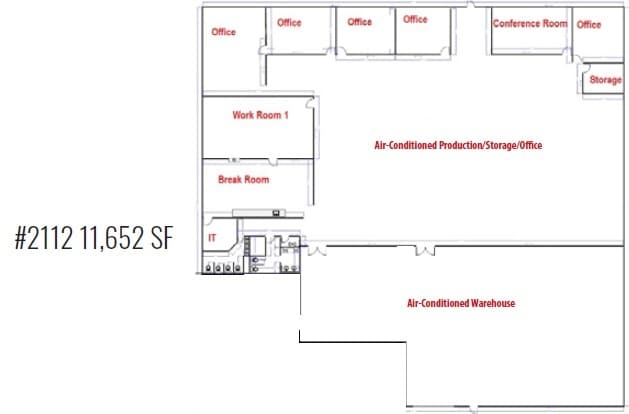 2108-2110 Hurd Dr, Irving, TX à louer Plan d’étage- Image 1 de 1