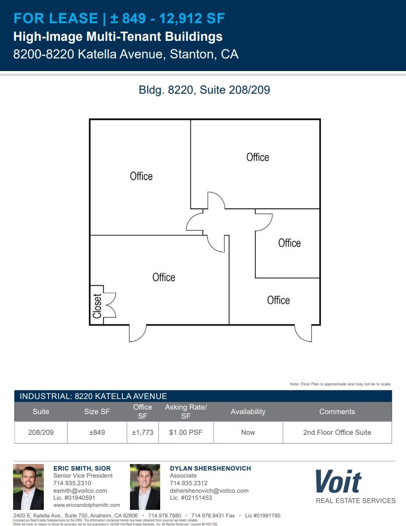 8200-8220 Katella Ave, Stanton, CA à louer Plan d’étage- Image 1 de 1