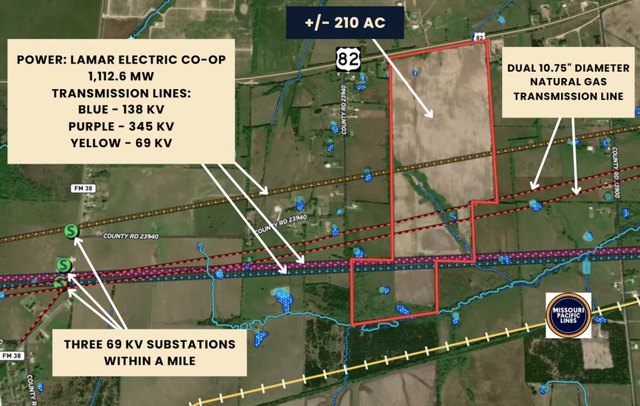 210 Acres on Hwy 82, Brookston, TX à vendre - Aérien - Image 2 de 8