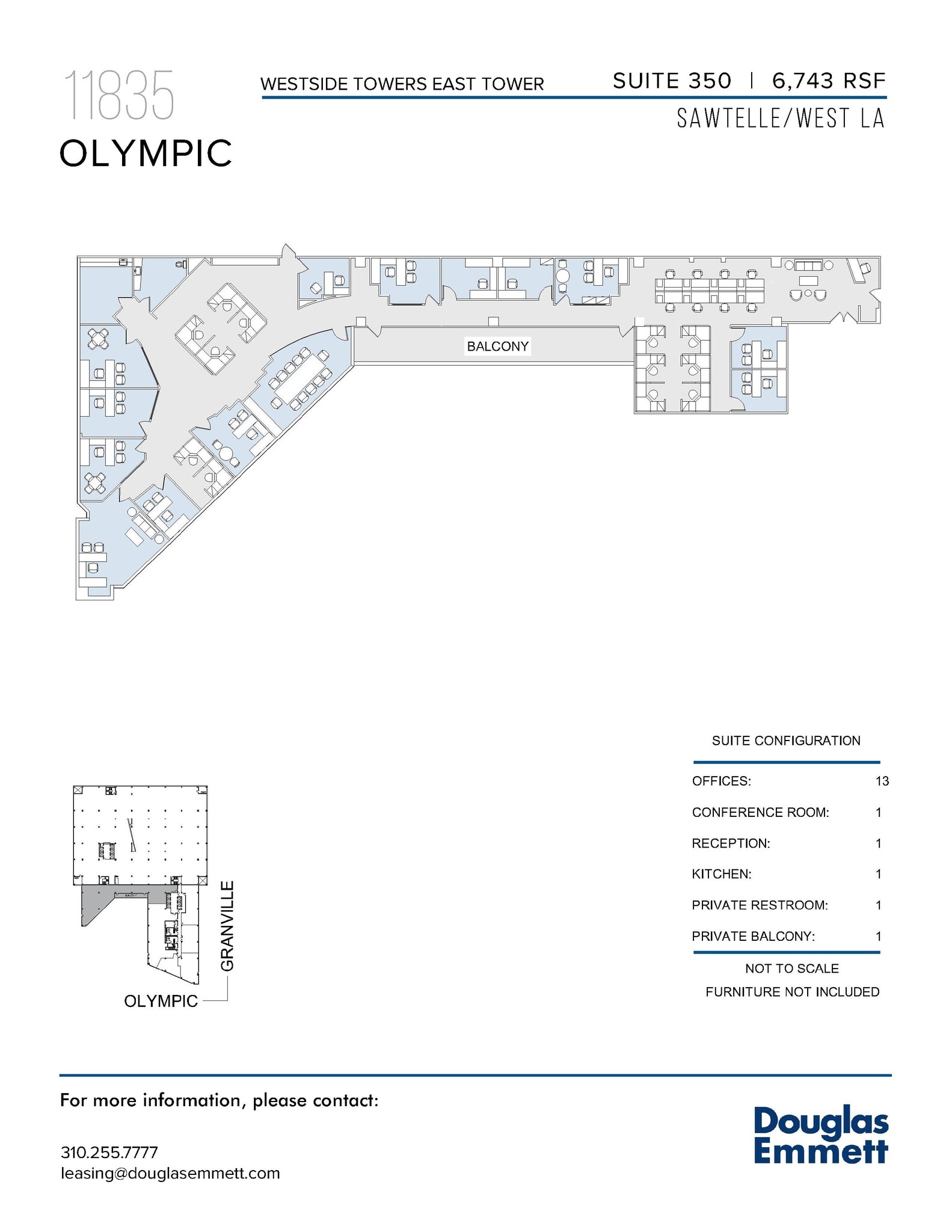 11845 W Olympic Blvd, Los Angeles, CA à louer Plan d’étage- Image 1 de 1