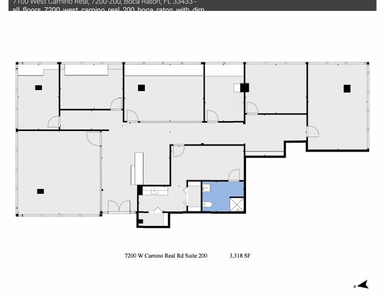 7100 W Camino Real, Boca Raton, FL for lease Floor Plan- Image 1 of 32