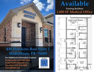 Plus de détails pour 430 Hawkins Run Rd, Midlothian, TX - Bureau/Médical à louer