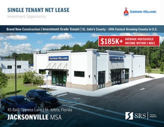 Plus de détails pour 45 Bald Cypress Ln, St Johns, FL - Commerce de détail à vendre