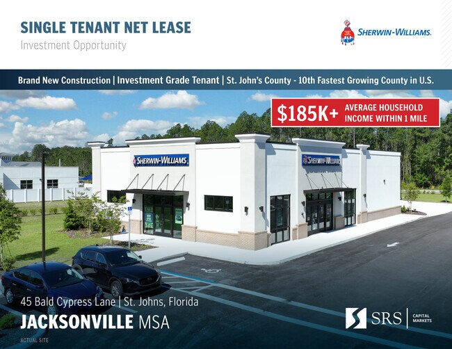 Plus de détails pour 45 Bald Cypress Ln, St Johns, FL - Commerce de détail à vendre