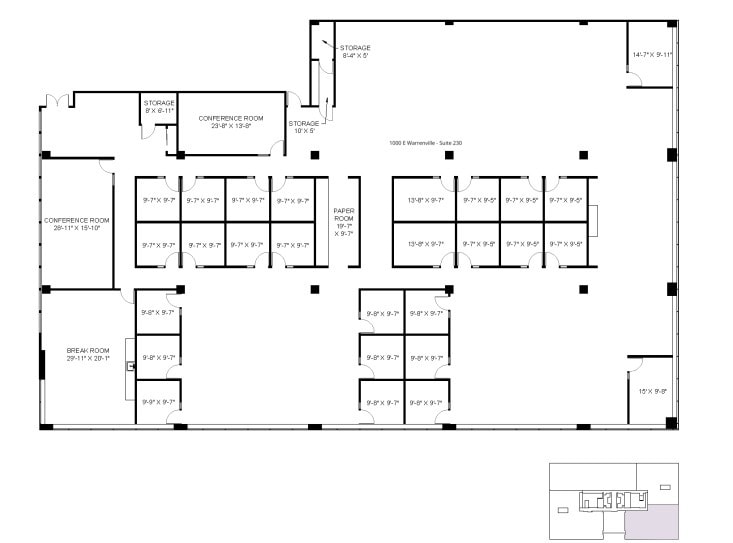 1100 E Warrenville Rd, Naperville, IL for lease Floor Plan- Image 1 of 1