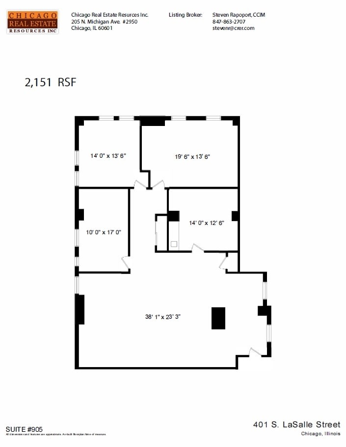 401 S LaSalle St, Chicago, IL for lease Floor Plan- Image 1 of 1