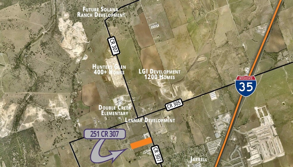251 County Road 307, Jarrell, TX à vendre - Aérien - Image 2 de 4