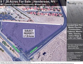 Plus de détails pour S Boulder Hwy, Henderson, NV - Terrain à vendre