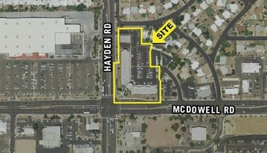 8010 E McDowell Rd, Scottsdale, AZ - Aerial map view
