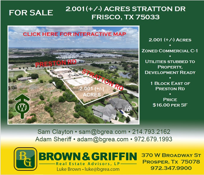 Stratton Dr, Frisco, TX for sale - Building Photo - Image 1 of 3