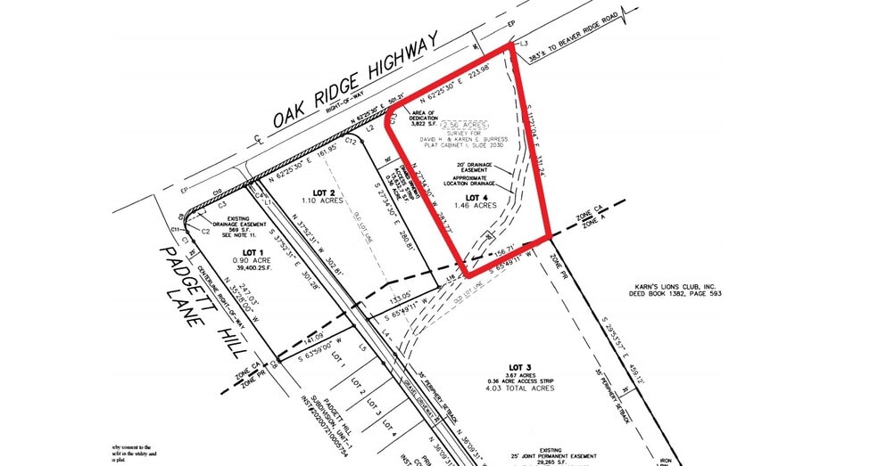 7515 7515 Oak Ridge Hwy, Knoxville, TN for sale - Plat Map - Image 3 of 3