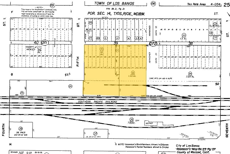 501 G St, Los Banos, CA à louer - Plan cadastral - Image 3 de 3