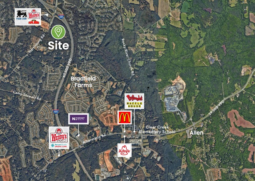 10412 Harrisburg Rd, Charlotte, NC à vendre - Aérien - Image 2 de 2