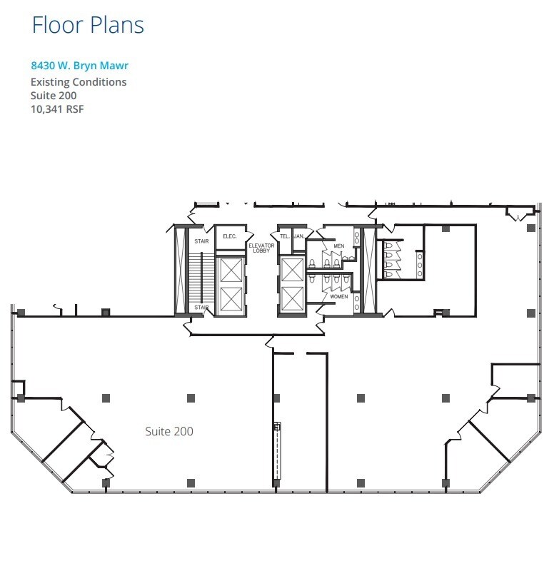 8410 W Bryn Mawr Ave, Chicago, IL à louer Plan d’étage- Image 1 de 2