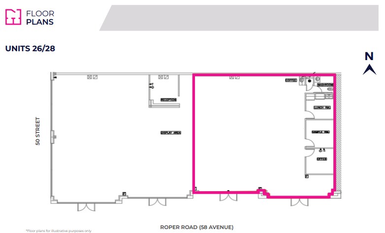 4914-4962 Roper Rd NW, Edmonton, AB T6B 3T7 - Unit 26-28 -  - Floor Plan - Image 1 of 1