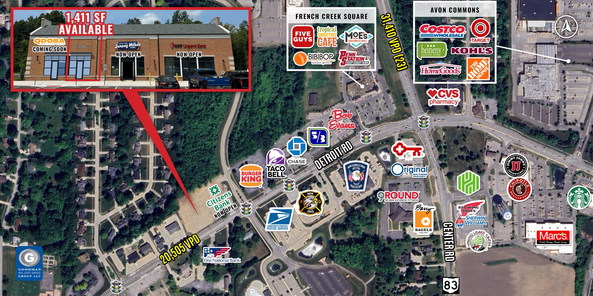 36320 Detroit Rd, Avon, OH à louer Aérien- Image 1 de 6