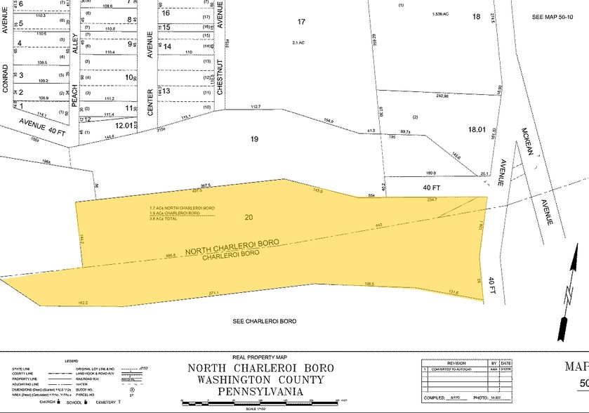 1275 Lincoln Ave, Charleroi, PA for sale - Plat Map - Image 2 of 3