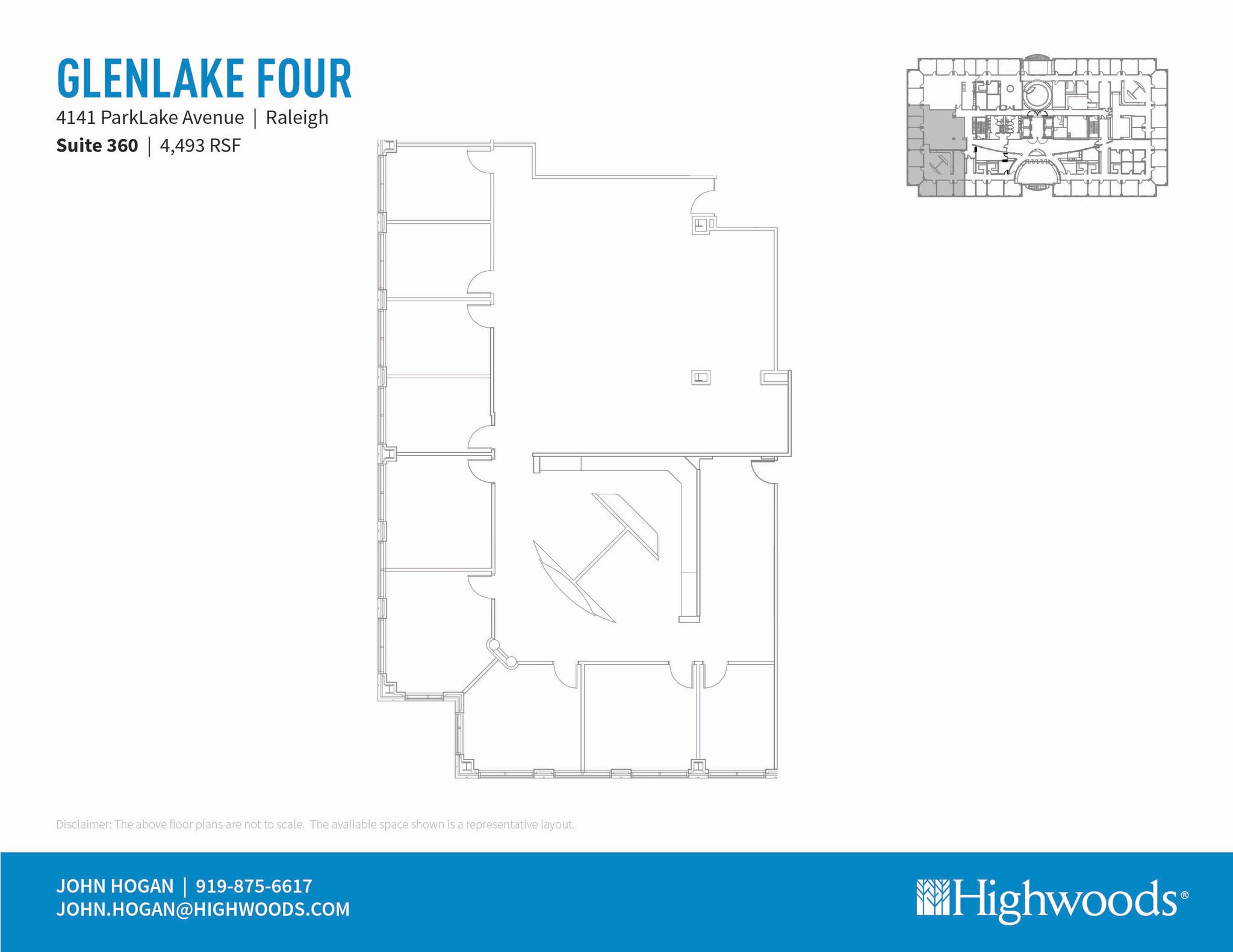 4141 Parklake Ave, Raleigh, NC à louer Plan d’étage- Image 1 de 1