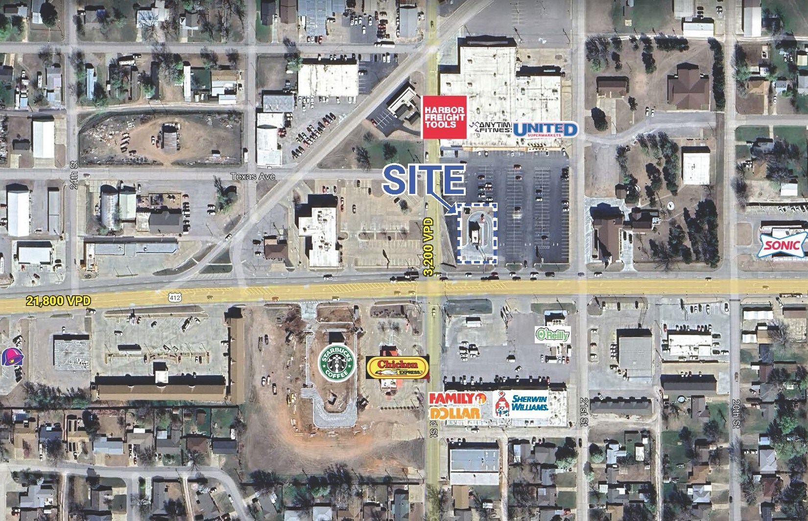 2132 Oklahoma Ave, Woodward, OK for sale Aerial- Image 1 of 2