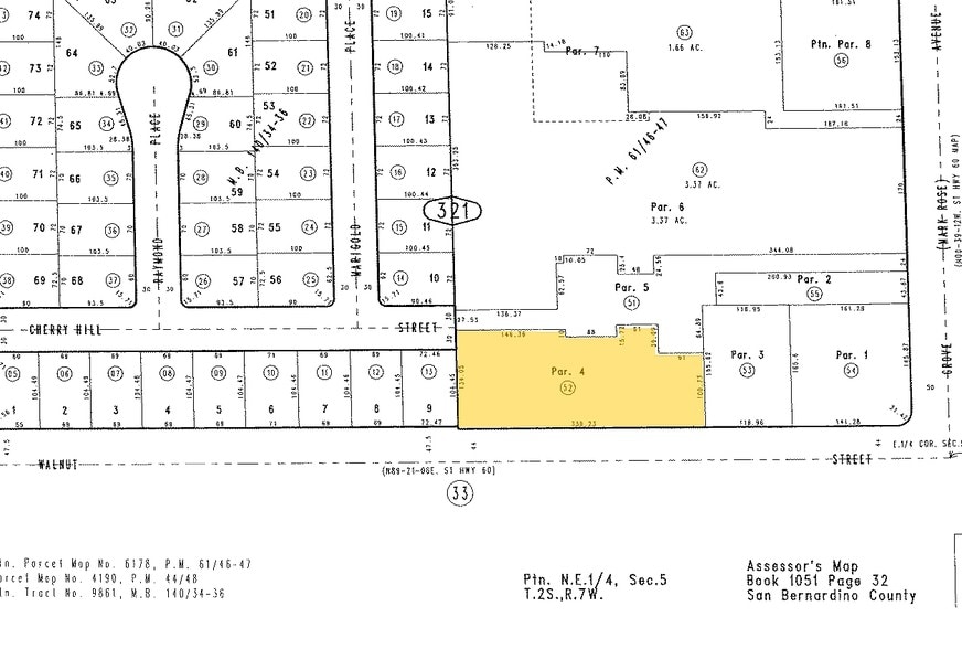 1151 E Walnut St, Ontario, CA for lease - Plat Map - Image 1 of 1