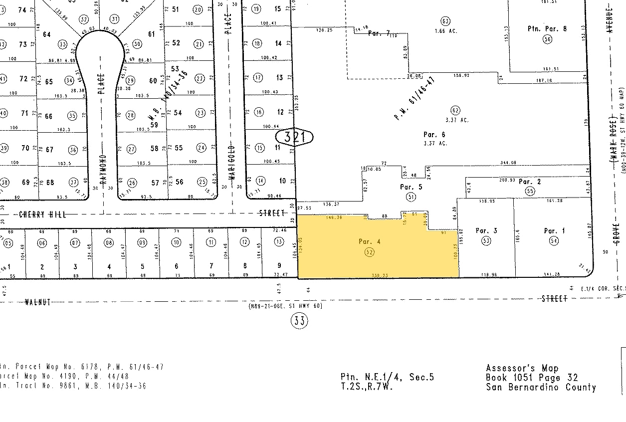 1151 E Walnut St, Ontario, CA for lease Plat Map- Image 1 of 2