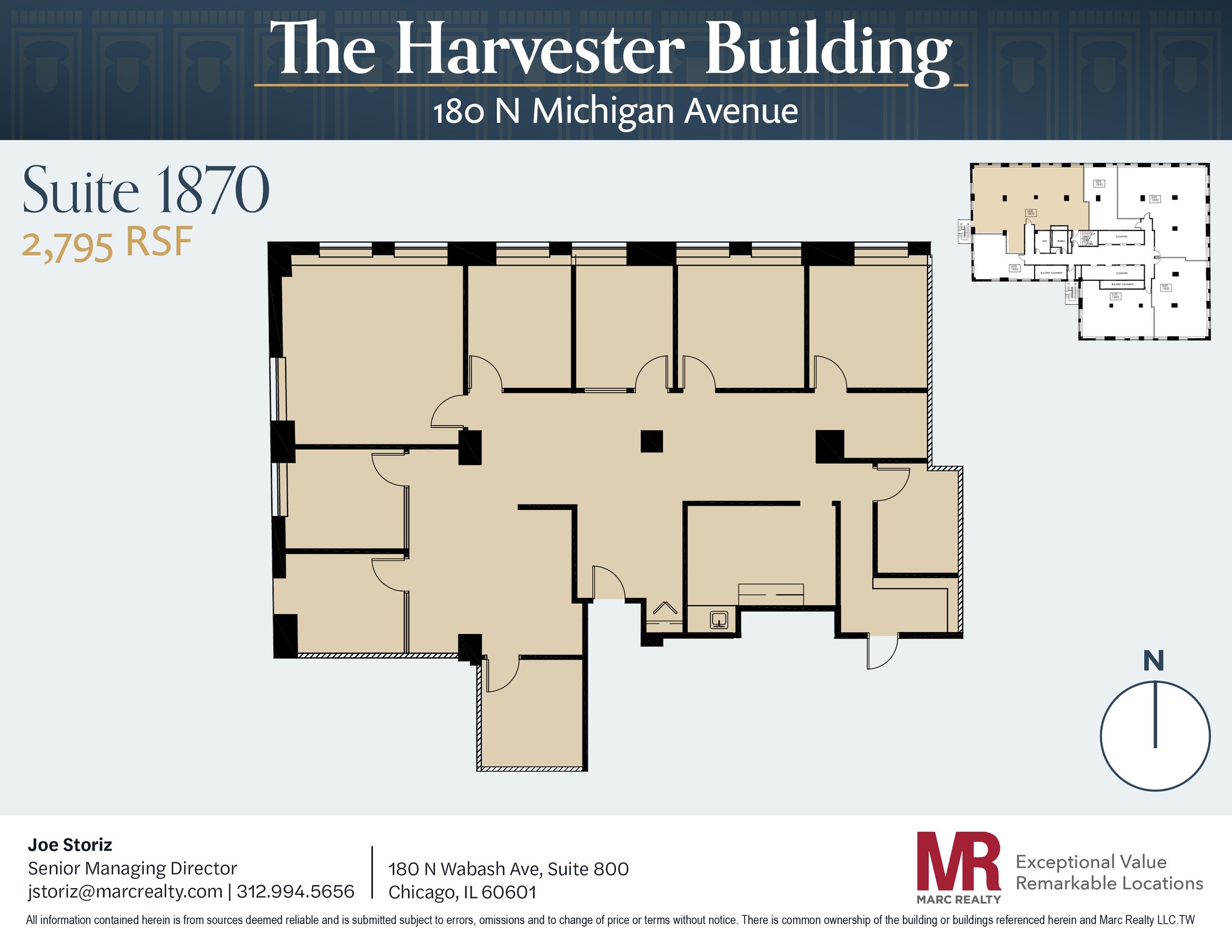 180 N Michigan Ave, Chicago, IL à louer Plan d’étage- Image 1 de 6