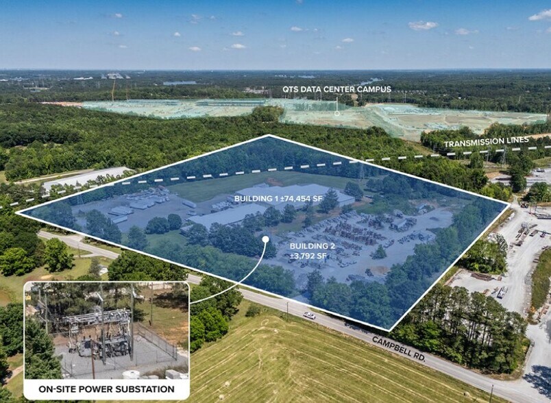 6247 Campbell Rd, York, SC à vendre - Aérien - Image 2 de 9
