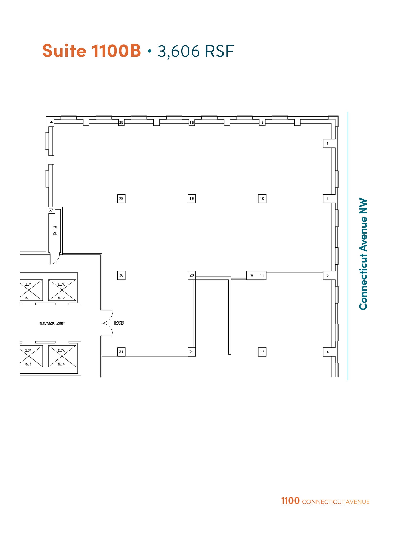 1100 Connecticut Ave NW, Washington, DC à louer Plan d’étage- Image 1 de 3