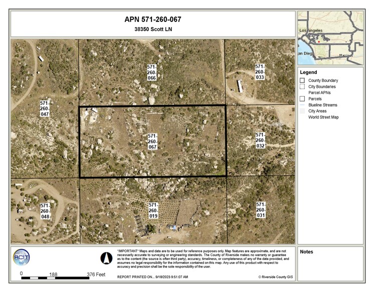 38350 Scott Lane, Hemet, CA for sale - Aerial - Image 1 of 2